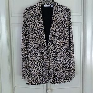 Animal print blazer, size M